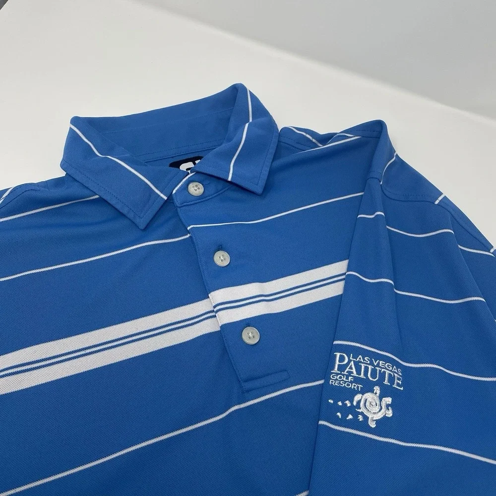 FootJoy Las Vegas Paiute Golf Resort Men's Blue Short Sleeve‎ Polo Size Large
